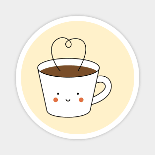 Kawaii Coffee Cup Magnet